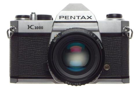 K1000 Pentax 35mm vintage film camera 1:1.7 f=50mm Pentax-A coated lens