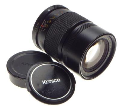 KONICA HEXANON AR 1:3.5 f=135mm caps excellent vintage film SLR camera lens