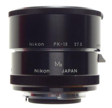 NIKON 27.5 PK-13 and M2 Macro close up vintage 35mm SLR film camera lens adapter set