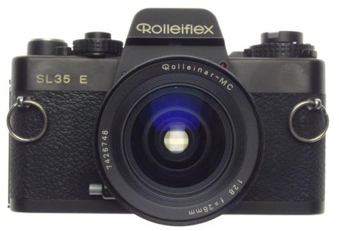 Rolleiflex SL35 E SLR 35mm film camera Rolleinar-MC 1:2.8 f=28mm wide angle lens