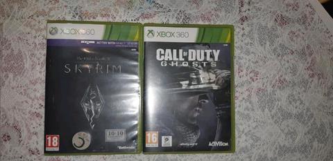 Xbox 360 Call Of Duty Ghosts and The Elder Scrolls Skyrim