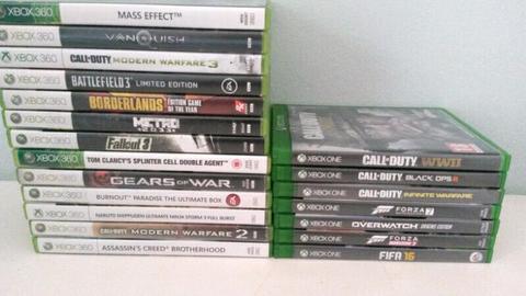 Xbox One games and Xbox 360 games