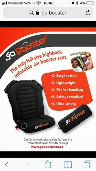 Inflatable (blow up) booster seat - fits in your bag