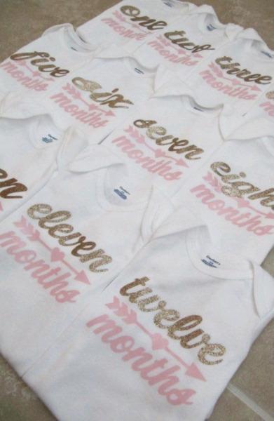 Baby Monthly onesies