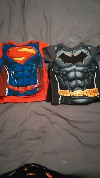 Batman an superman t shirts