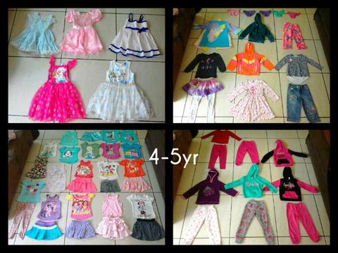 4-5 year girl summer &winter clothes