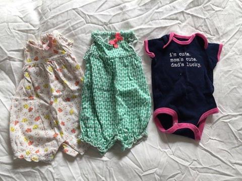 Newborn / 0-3 Months Girl Summer Clothing