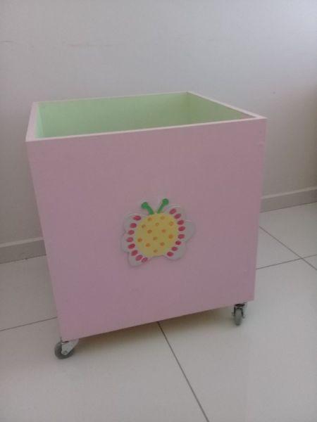 Wooden Toy Box on wheels