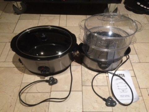 Unused food steamer and pressure cooker