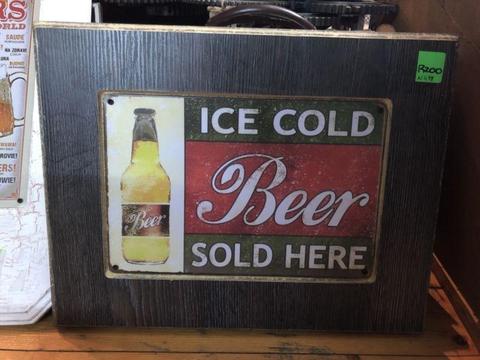 Ice Cold Beer Sold Here Sign