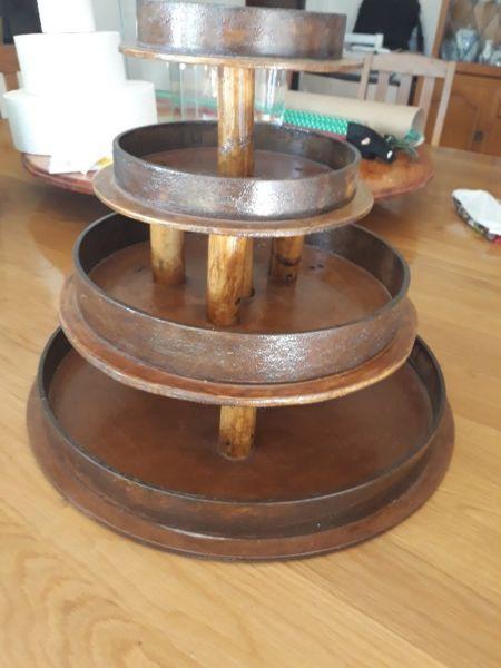 Wooden Biltong cake stand for sale