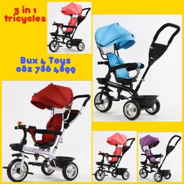 New 3 in1 tricycles for sale @ R995 each
