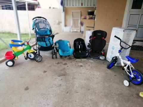Graco Pram. Camp Cot. Car Seat and other baby goods