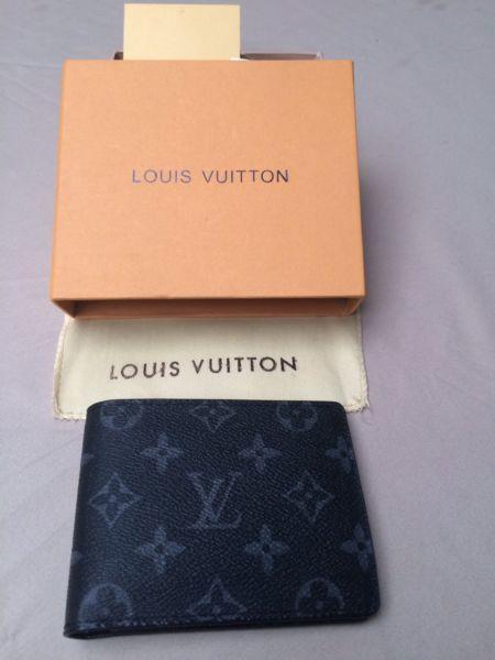Louis Vuitton Men’s Slender Wallet Monogram Eclipse Grey