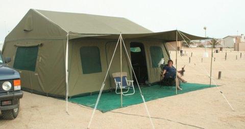 6m by 6m tent with groundsheet