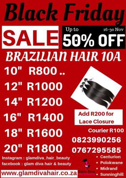 BLACK FRIDAY SALE-10" HAIR+CLOSURE R1000 0823990256