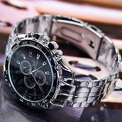 Stainless Steel Mens Quartz Wristwatch