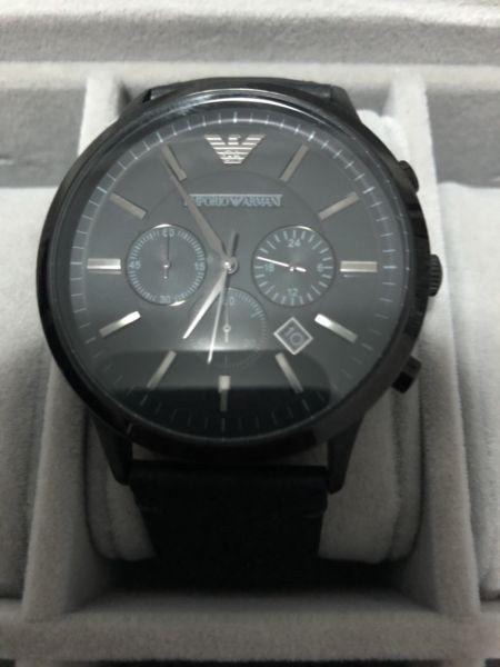 Armani Mat Black Watch for Sale