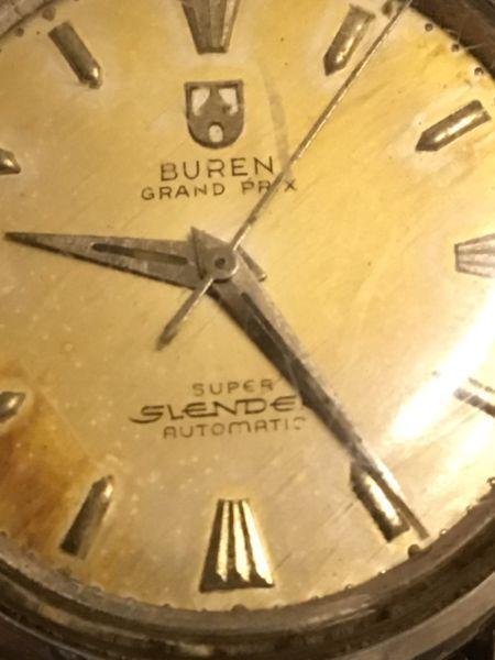 Buren Grand Prix Super Slender Automatic Wristwatch