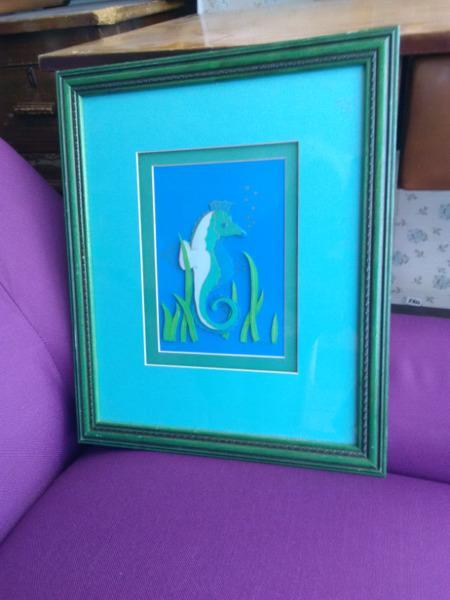 Seahorse picture frame