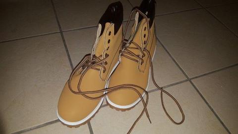 Brown & White Boots -R200.00