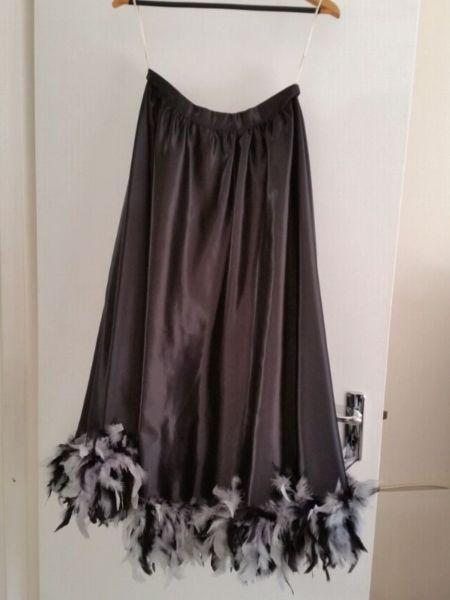 Black Satin Ballroom Skirt