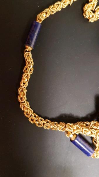 Lapis Luzuli gold necklace