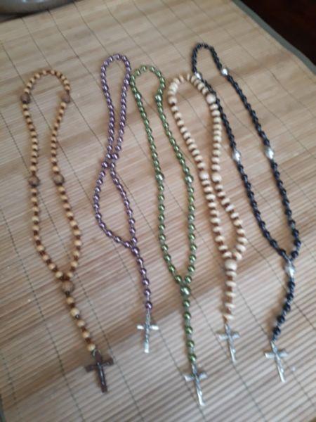 Rosaries in various colours