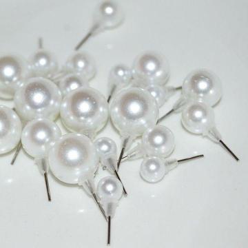 Stainless Steel pearl earrings ( 4mm, 6mm, 8mm )