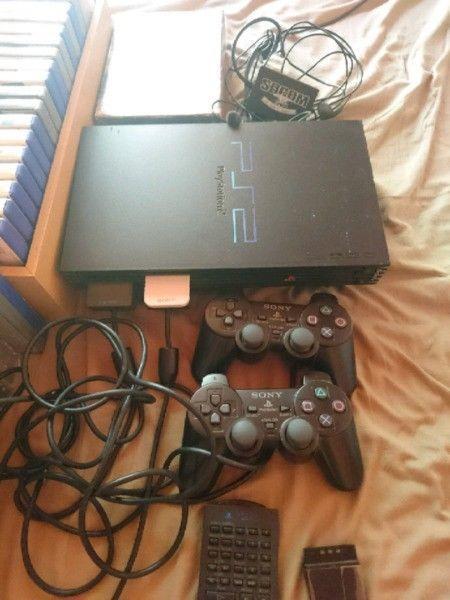 PS 2 console and games