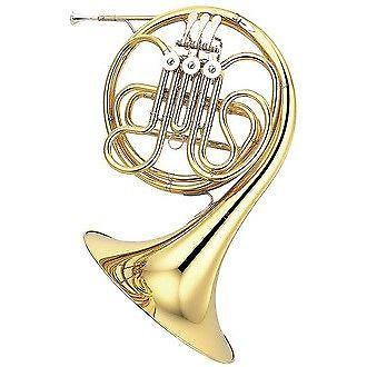 French horn with case