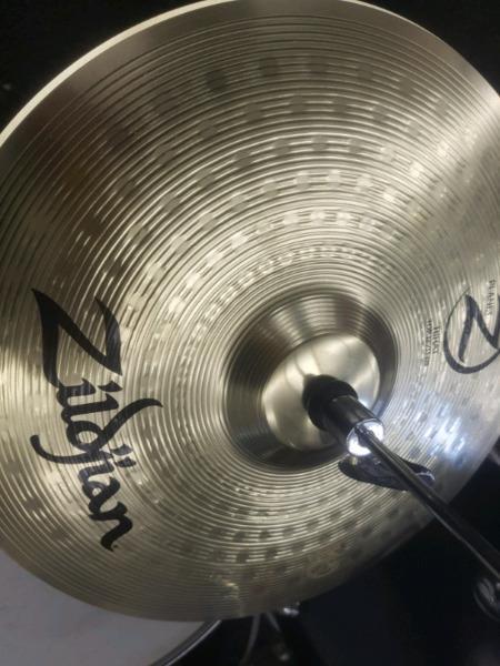 Pearl Target drum kit with Zildjian cymbals