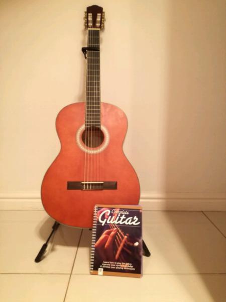 Hudson Guitar with capo and guitar guide for beginners