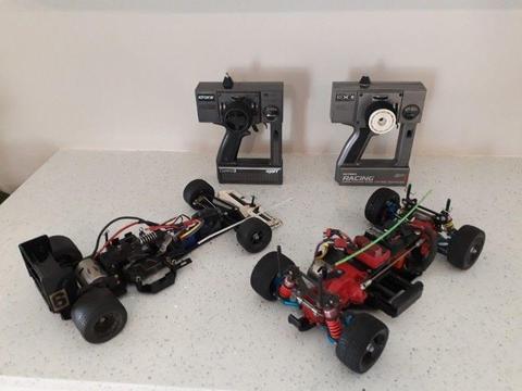 RC Cars x 2 chassis and x 3 bodies & 100’s of spare parts, etc, etc