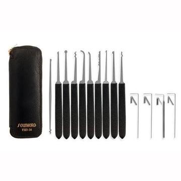 SouthOrd PXS-14 Lock Pick Set With Black Grips and Wallet