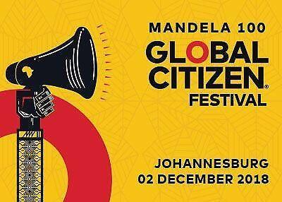 Global Citizen Festival Tickets x 2 for R1800