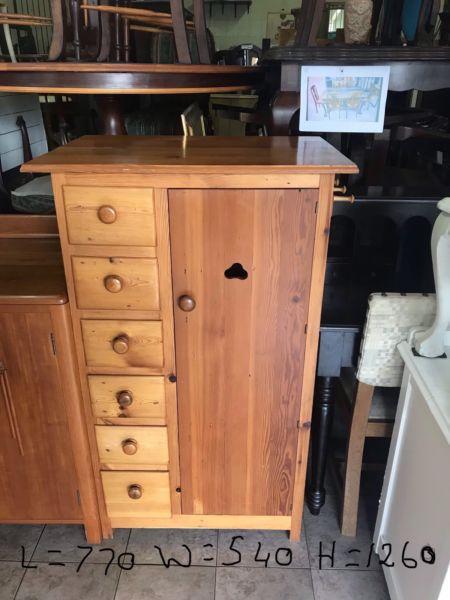 Oregon pine 6 drawer cabinet