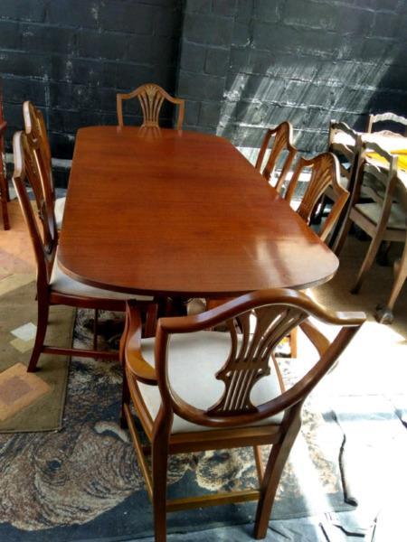 Antique mahogany french regency diningroom suite