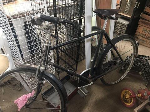 ANTIQUE Pashley bicycle leather seat must see smashing black bike