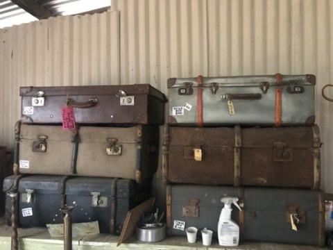 Hey JUDES for your HOME Antique trunks and suitcases
