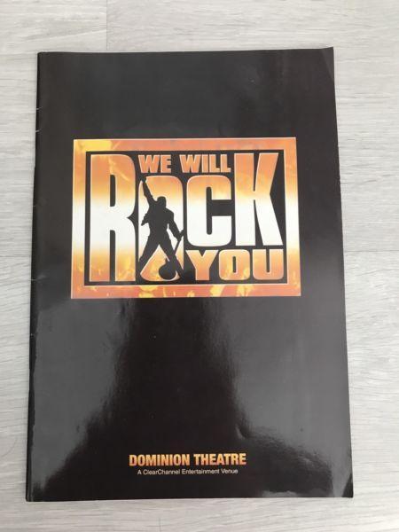 2002 Queen - We Will Rock You Programme