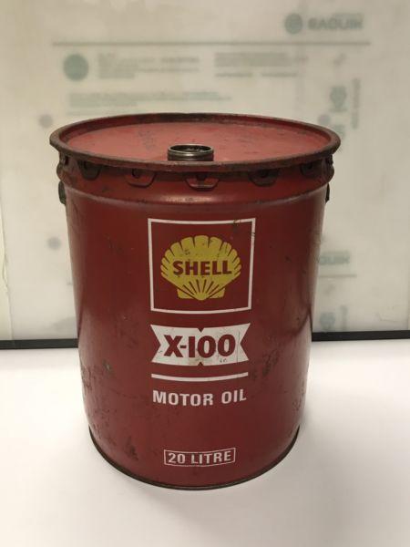 20l Old Shell Motor Oil Can