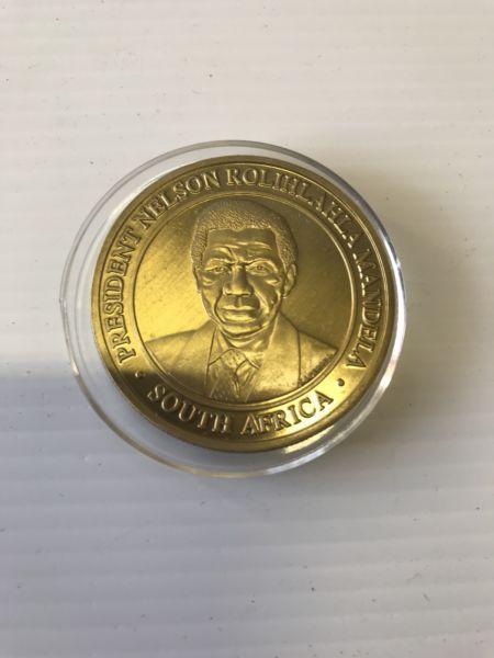 Mandela Gold Plated Medallion