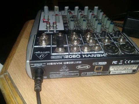 Behringer Xenyx Q802USB 6 Channel mixer