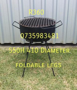 Various geyser braai's with foldable legs