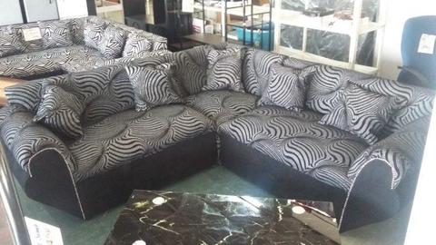 Brand New Corner Lounge Suite with Scatter Cushions