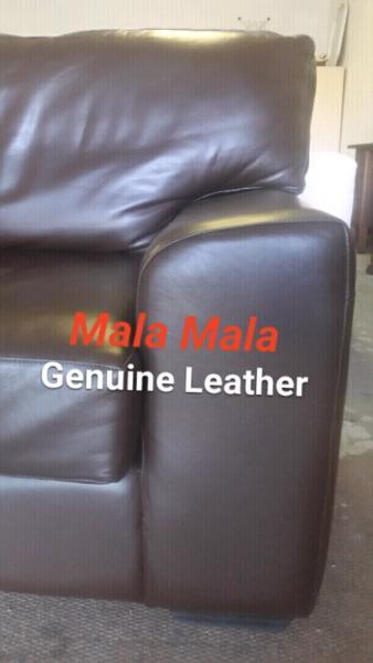 ✔ MALA MALA 100% Leather 2 Division Couch