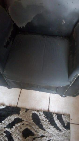 4 Piece black couch
