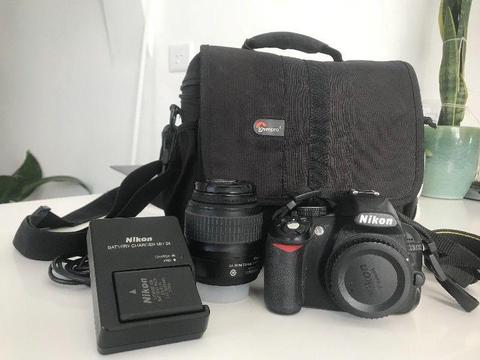 Nikon D3100 DSLR Camera with accessories