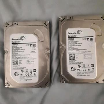 Seagate 1TB hard drive filled with games and movies plug & play